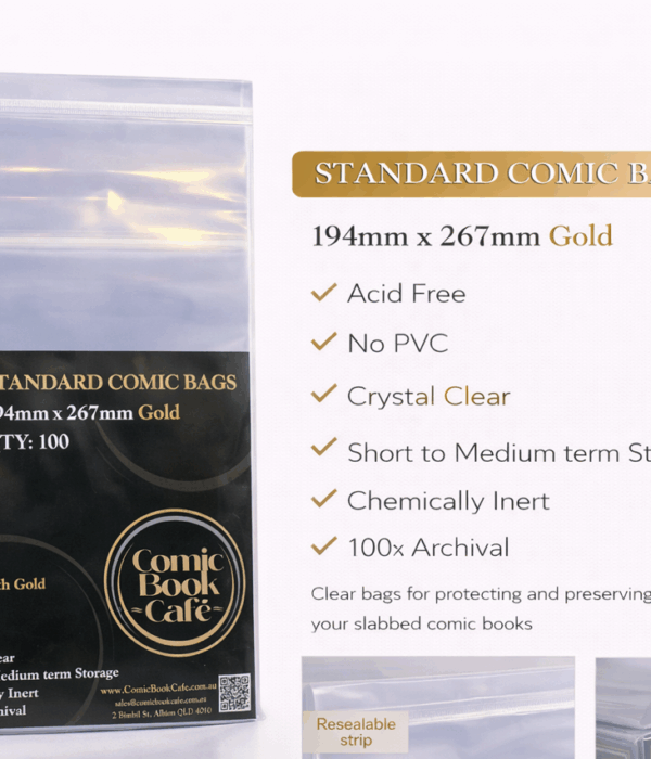Standard Comic Book Bags - Gold
